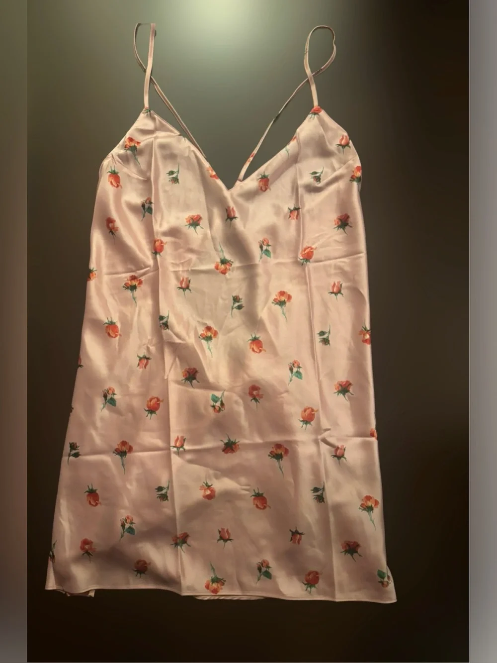 VICTORIAS SECRET SATIN OPEN BACK SLIT DRESS